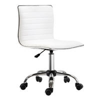 SALONSTUHL höhenverstellbar 48 x 52 x 78-90 cm Kunstleder White - Weiß, Metall (52/90/48cm) - Meubliv