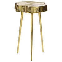 BEISTELLTISCH Aluminium gold Freiform 30 cm Taupo - Goldfarben, Metall (30/30/50cm) - Beliani