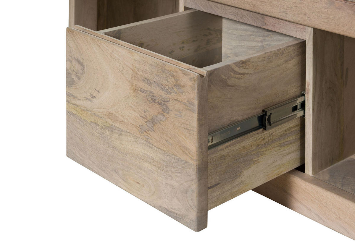 COUCHTISCH Mango 118x65x40 weiß lackiert TORONTO #352 - Weiß, Holz (118/65/40cm) - Massivmoebel24