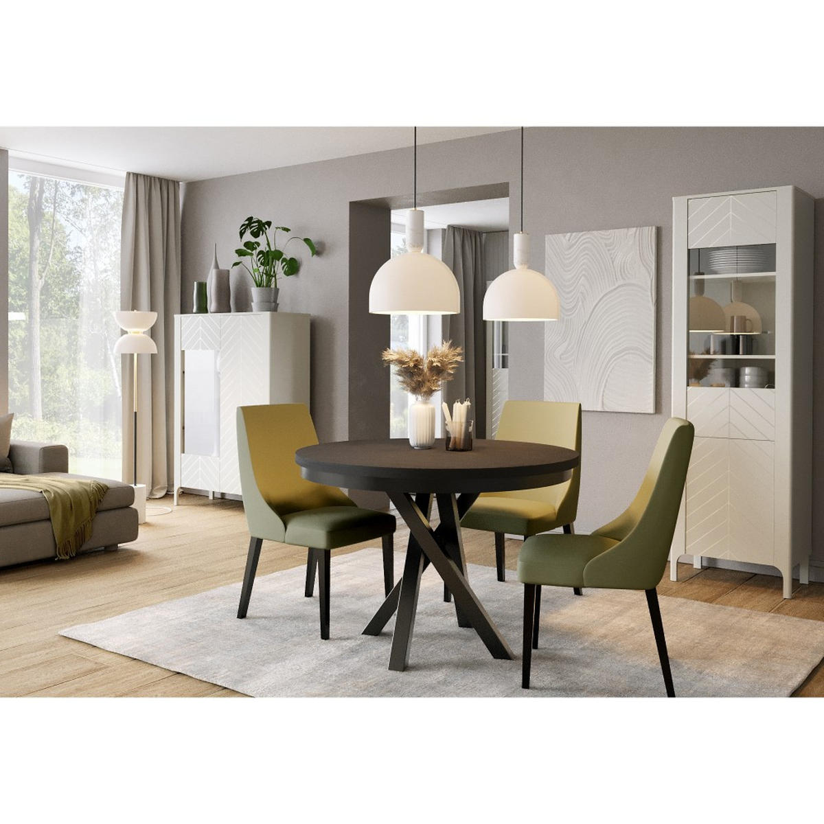 SIDEBOARD Lume mit 3 Schubladen und 2 Türen, kaschmir - Kaschmir, Holzwerkstoff/Metall (153/95/40.5cm) - Beautysofa