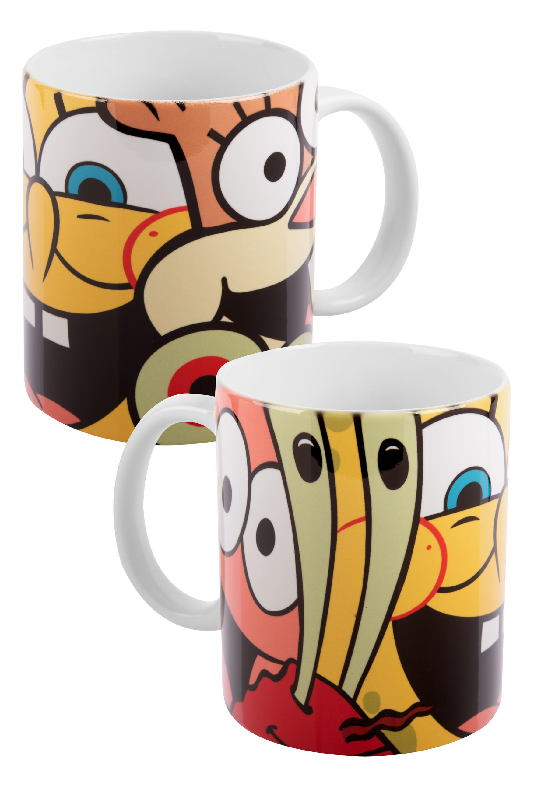 BECHER Spongebob Schwammkopf Mehrfarbig 320 ml - Multicolor, Keramik (0.32L)
