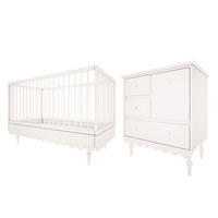 SOBA ZA BEBE 2-dijelniBabushka Bijeli - bijela, drvni materijal (145/99/75cm) - Petits-meubles