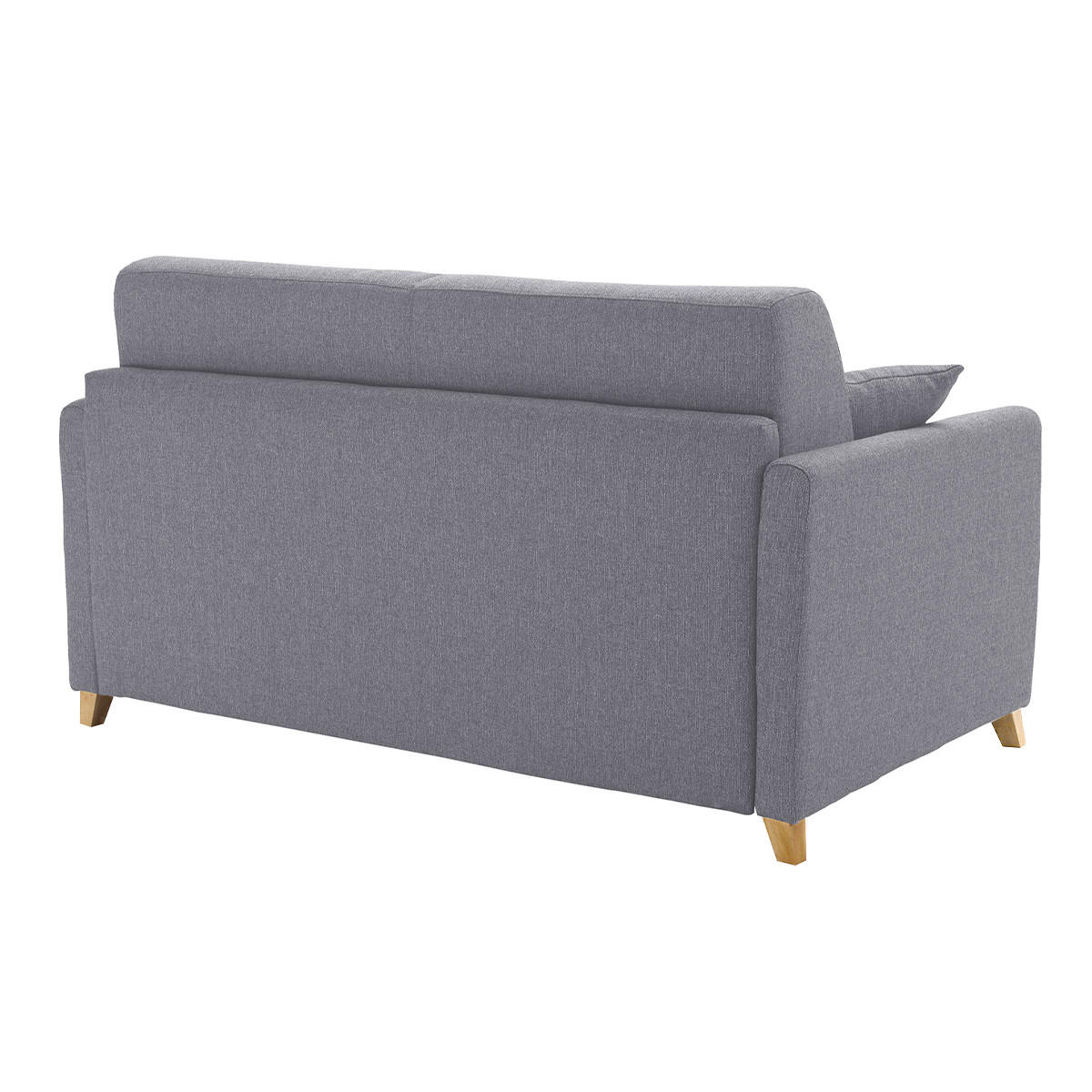 SCHLAFCOUCH Grau Matratze 13 cm 2-3-Sitzer SKANDY - Grau, Textil (95/95/158cm) - Miliboo