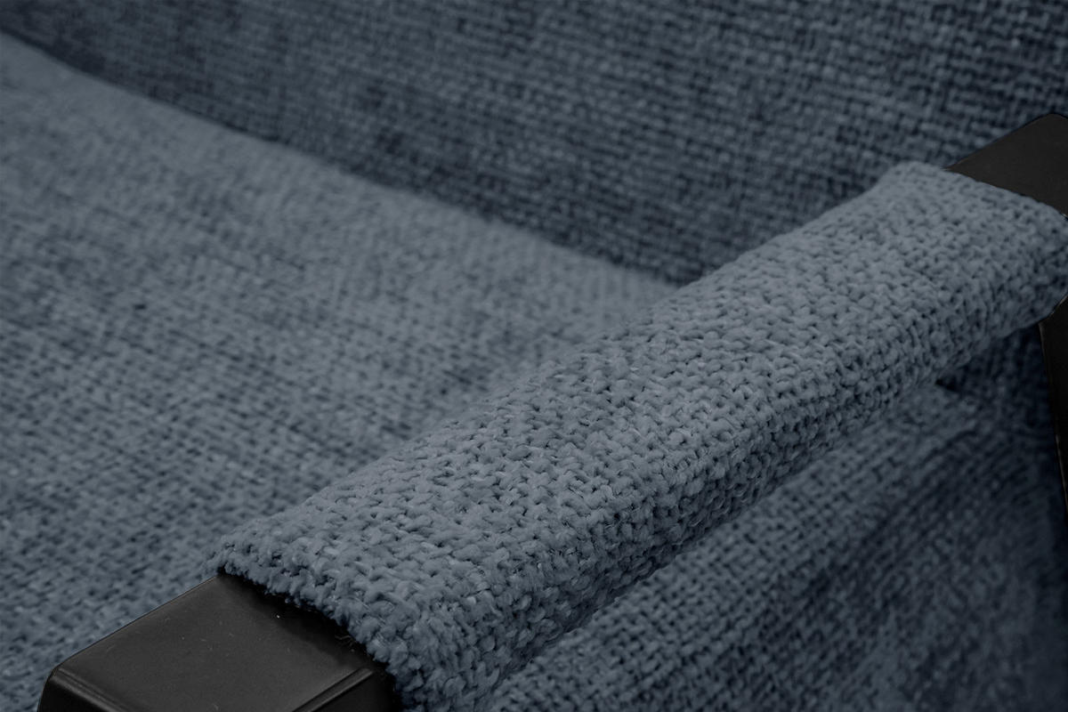 SESSEL KOBE, dunkelblau - Schwarz/Dunkelblau, Holz/Textil (72/76/90cm) - Courtois Laville