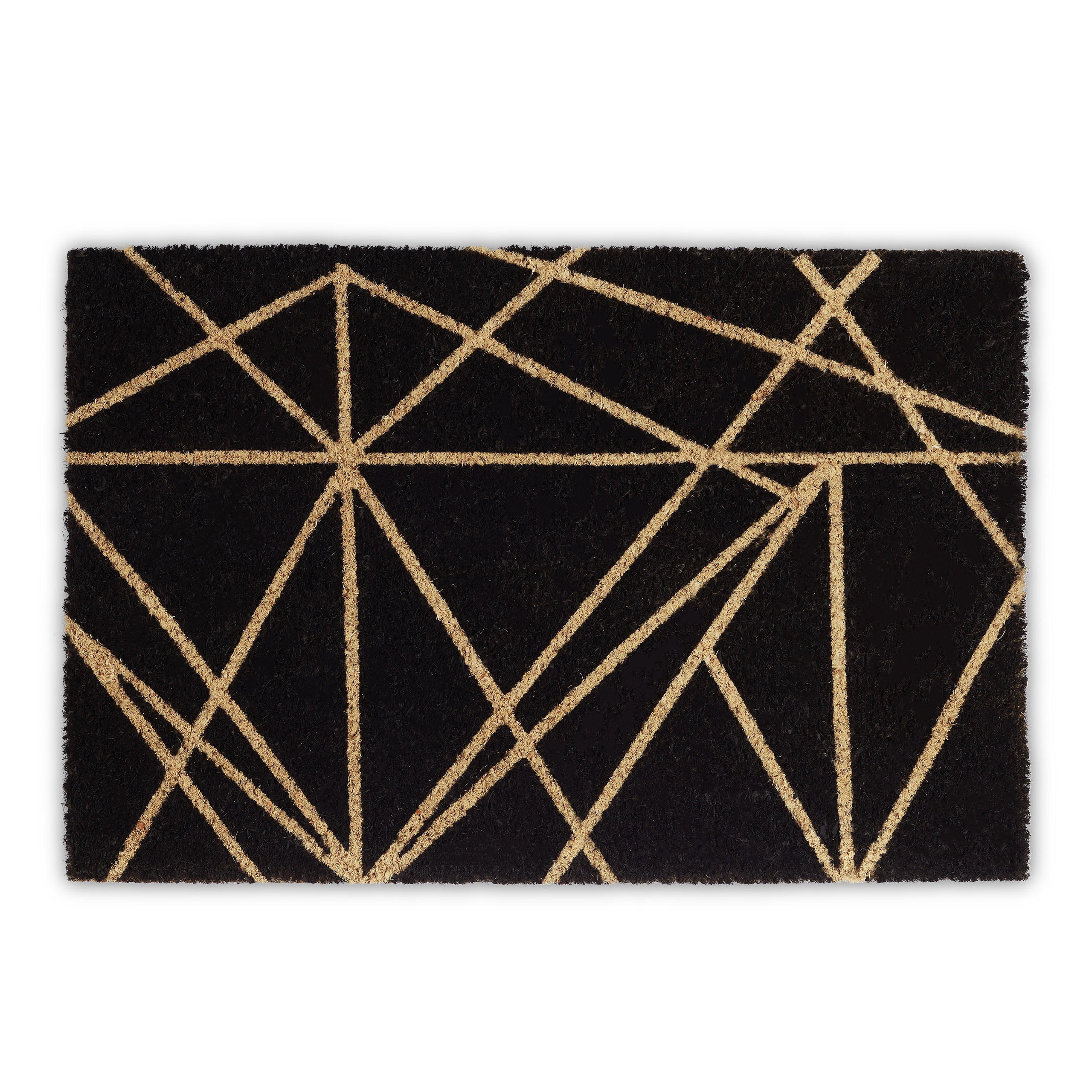 FUSSMATTE - Schwarz, Kunststoff/Textil (60/40cm) - Relaxdays