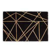 FUSSMATTE - Schwarz, Kunststoff/Textil (60/40cm) - Relaxdays