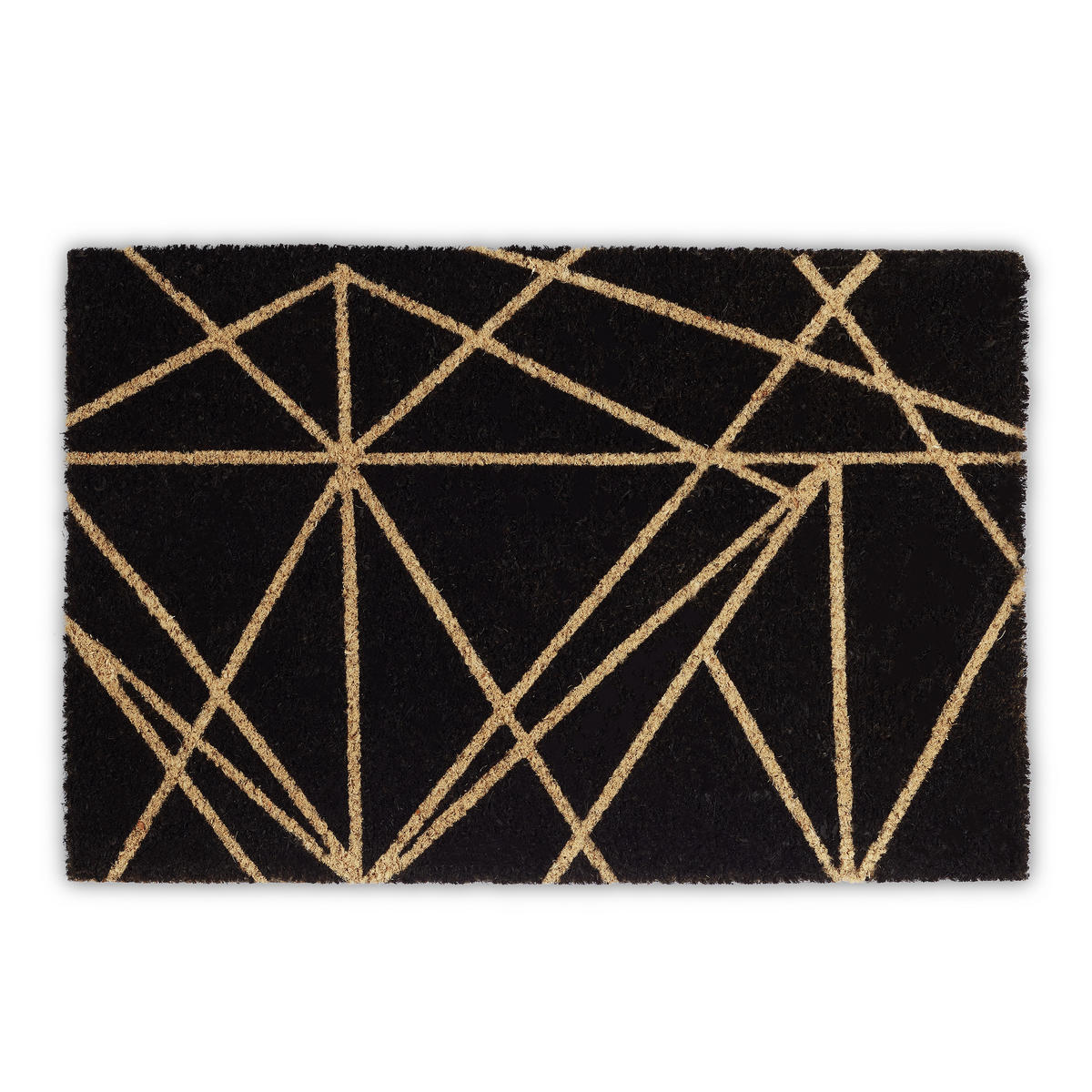FUSSMATTE - Schwarz, Kunststoff/Textil (60/40cm) - Relaxdays