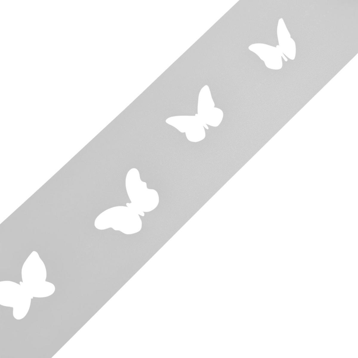 SICHTSCHUTZSTREIFEN zaun|zu PREMIUM dekor Schmetterlinge Sichtschutz Weiß 2,55m - Weiß, Kunststoff (255/19cm) - ZAUN|ZU