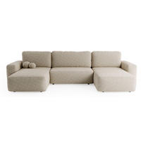 ECKSOFA Hellbeige ILO Mit Bettkasten Und Schlaffunktion - Beige, Textil (374/177cm) - Sepro Meble