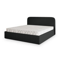 POLSTERBETT BENIRA Q 140x200 cm mit Bettkästen - Schwarz - Schwarz, Holz (140/200cm) - MASSENO