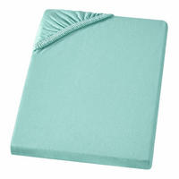 JERSEY-SPANNBETTLAKEN 90x200 - 100x200 Feine Bettlaken aus 100% Baumwolle, Spannbetttuch Laken Uni Aqua - Mintgrün, Textil (100/200cm) - Carpe Sonno