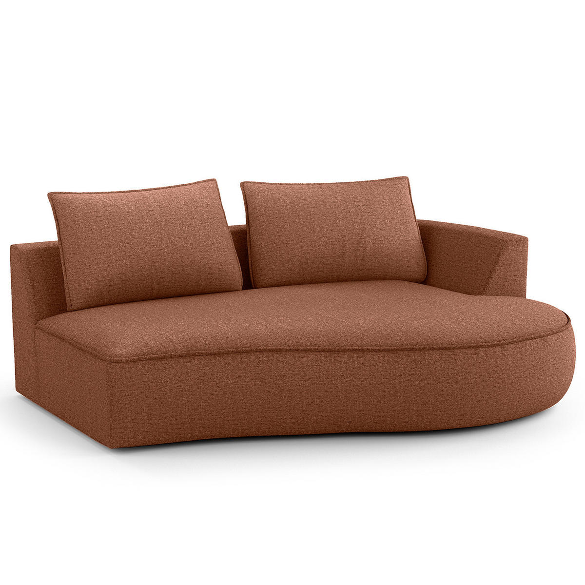 OTTOMANE - modular - Beige/Schwarz, Kunststoff/Textil (196/82/146cm) - home24