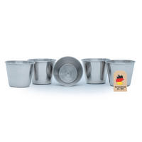 CAMPING BECHER SET Edelstahl - Silberfarben, Metall (0.055L) - Intirilife