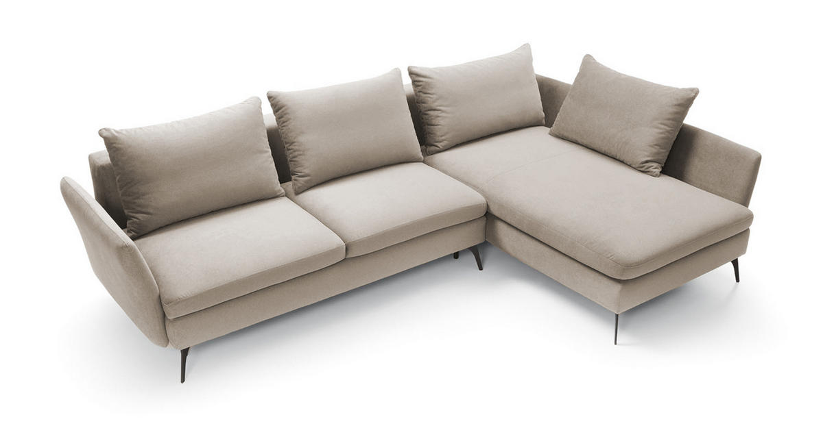 ECKSOFA Demisbal Beige mit Bettkasten - Beige, Textil (282/182cm) - Selsey