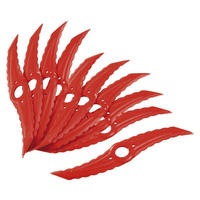 RASENMÄHER ERSATZKLINGE gerade, 10er Set - Rot, Kunststoff (9.2/2.2/2.5cm) - Westfalia