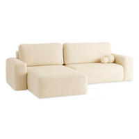 ECKSOFA Creme ILO Mit Schlaffunktion Und Bettkasten - Ecru, Textil (282/177cm) - Sepro Meble