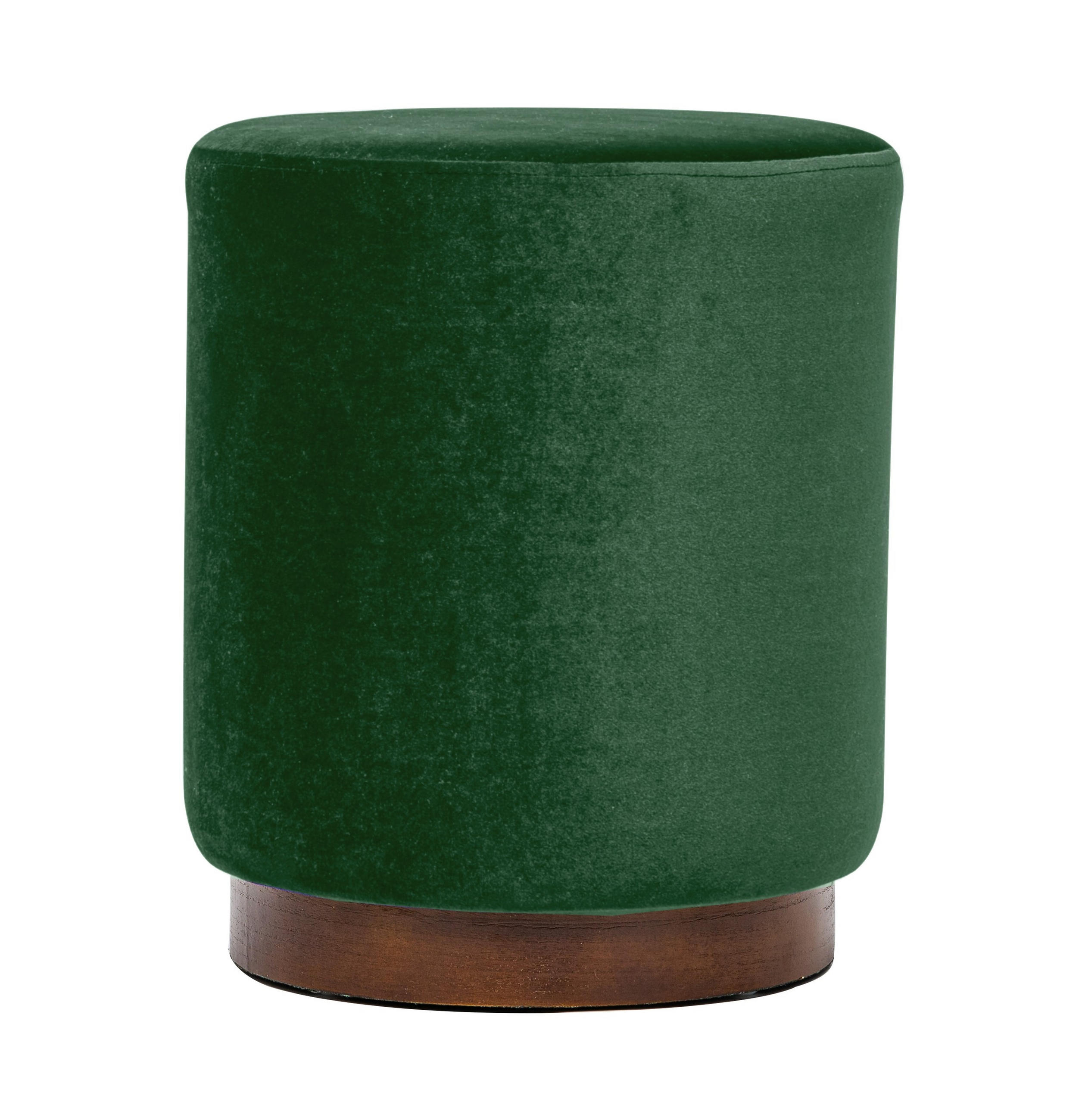 POUF Samt Grün - Grün, Textil (35/42/35cm) - Nordlys