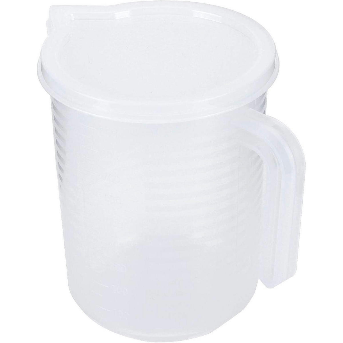 MESSBECHER 1000 ml mit Deckel transparent - Transparent, Kunststoff (1L)