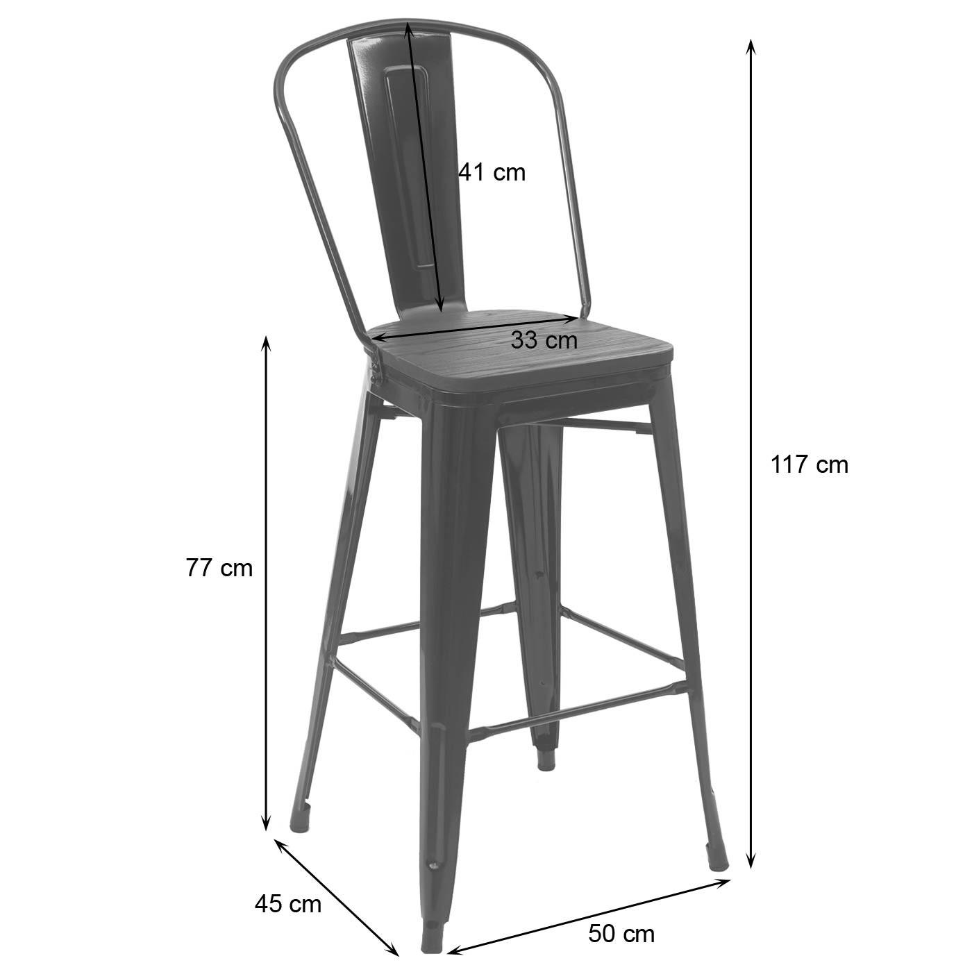 Thumbnail - MCW Barhocker, Grau, Holz, 50x117x45 cm, Esszimmer, Barmöbel, Barhocker