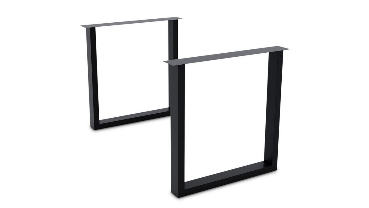 TISCHGESTELL Daphna 76x73,5x Esstischgestell Metall Schwarz - Schwarz, Metall (73.5/1/76cm) - 58aufmkessel