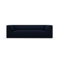 SOFA Ruby aus Samt königsblau 3 Sitzplätze - Blau, Textil (93/69/232cm) - Micadoni