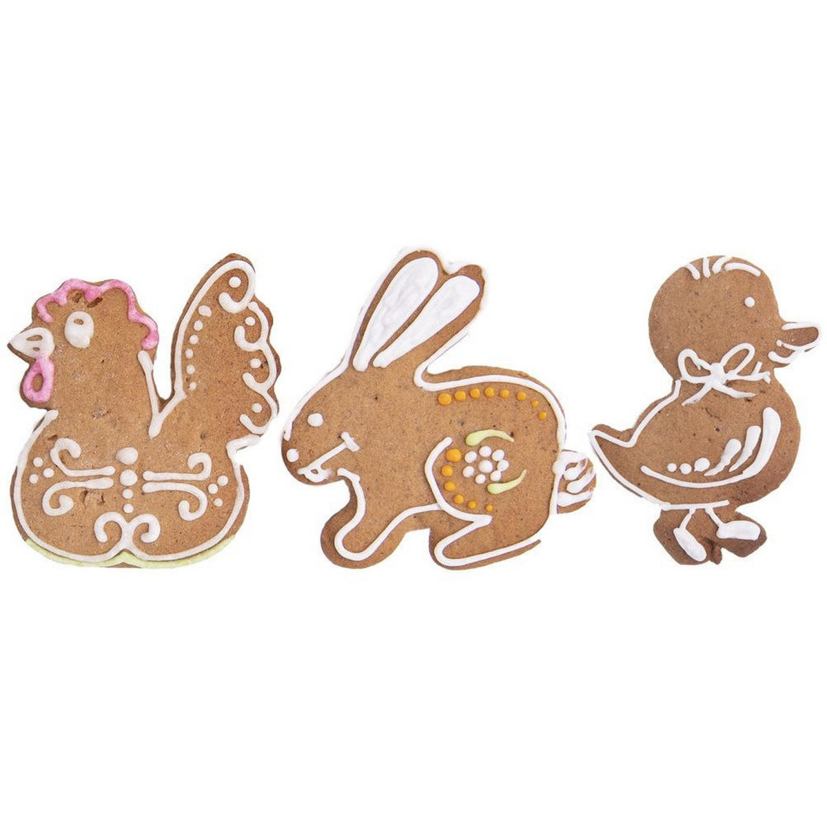 AUSSTECHFORM-SET Ostern 3-teilig Silber - Silberfarben, Metall (6/1.7/6cm) - Orion 