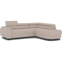 ECKSOFA Vesteria mit Schlaffunktion und Bettkasten – Modernes Design, verstellbare Kopfstützen und hoher Sitzkomfort - Hellbraun, Kunststoff (279/72cm) - Wohnideebilder