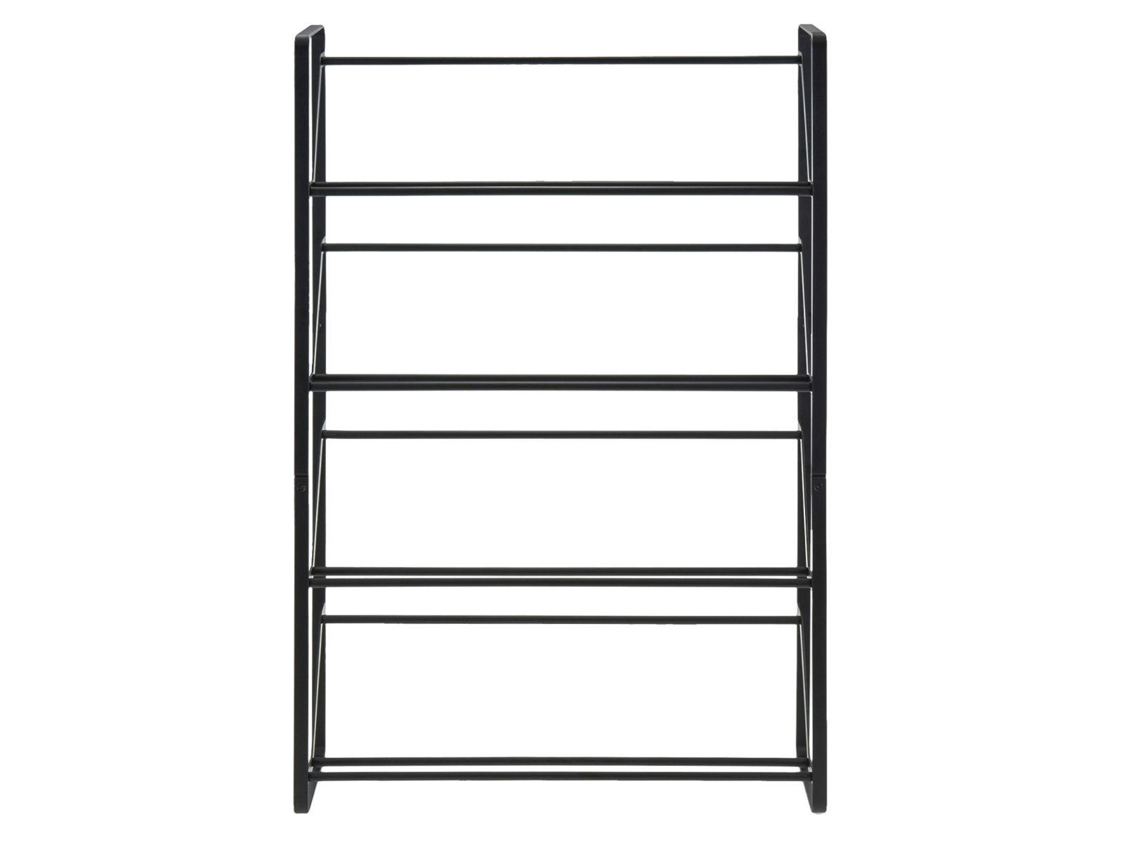 SCHUHREGAL Frame schwarz 53/80/17 cm schmal - Schwarz, Metall (53/80/17cm) - Yamazaki