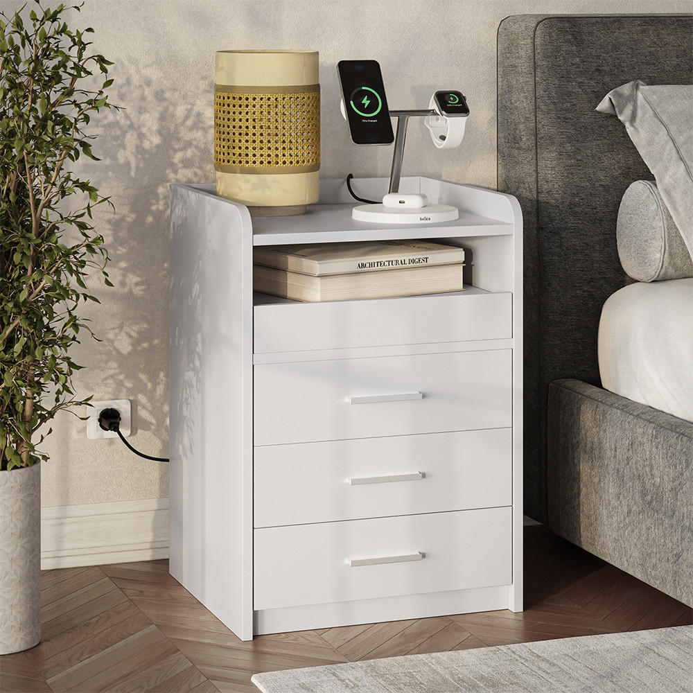 NACHTTISCH Edis Weiß 2er Set - Weiß, Holzwerkstoff (45/64/40cm) - Vicco