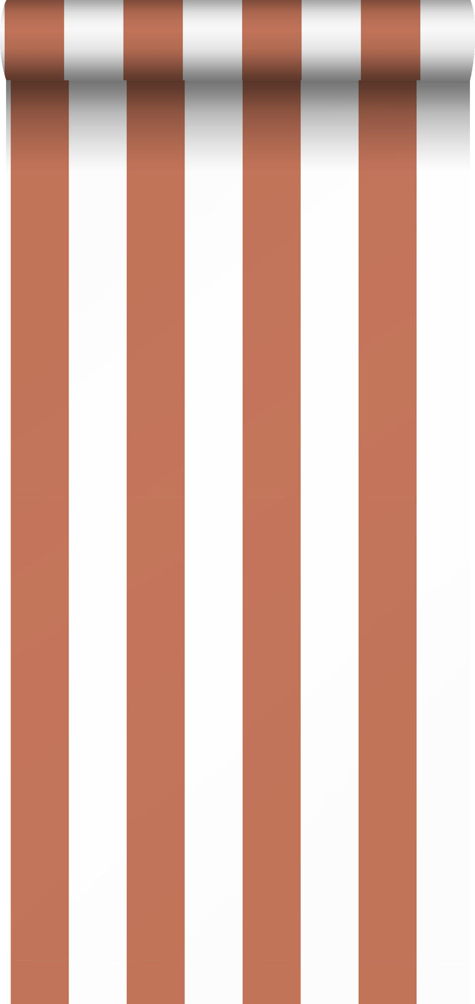 TAPETE Streifenmuster 0.53 x 10.05 m - Rot, Papier (53/1000cm) - Sanders & Sanders
