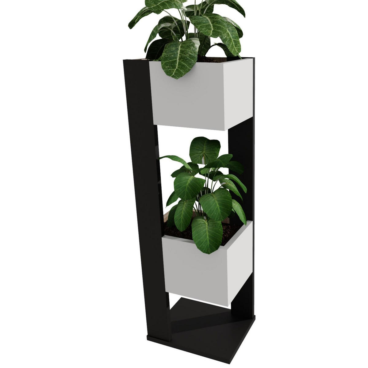 BLUMENSTÄNDER Duo - Weiß, Holzwerkstoff (23/98/29cm) - RAUMHIRSCH FURNITURE