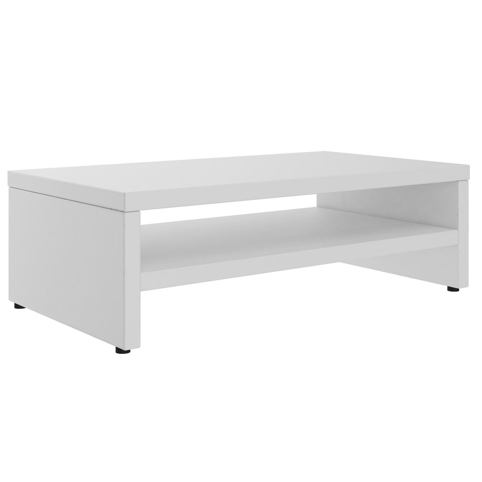 CARO-Möbel Monitorständer Weiß 42x13x23 cm