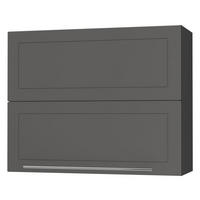 KÜCHENHÄNGESCHRANK Kvantum W8B/90 Graphit Matt / Schwarz Matt 90 / 32,5 / 72cm - Schwarz/Graphitfarben, Holz/Holzwerkstoff (90/72/36cm) - Feldmann-Wohnen