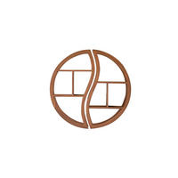 BÜCHERREGAL Ying Yang Natur aus Teak - Naturfarben, Holz (100/100/20cm) - Tikamoon