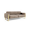 SOFA Valerie 3-sitzer - Braun, Holzwerkstoff/Textil (228/79/90cm) - Fun Möbel
