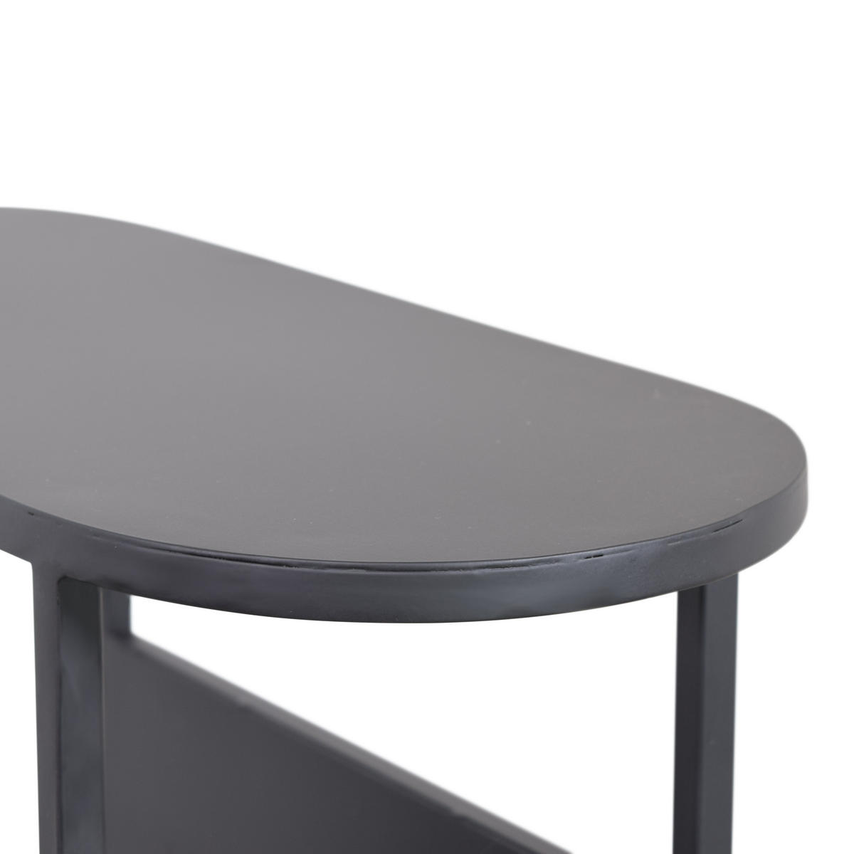 BEISTELLTISCH Frits Schwarz - Schwarz, Metall (50/20/55cm) - LOFT42