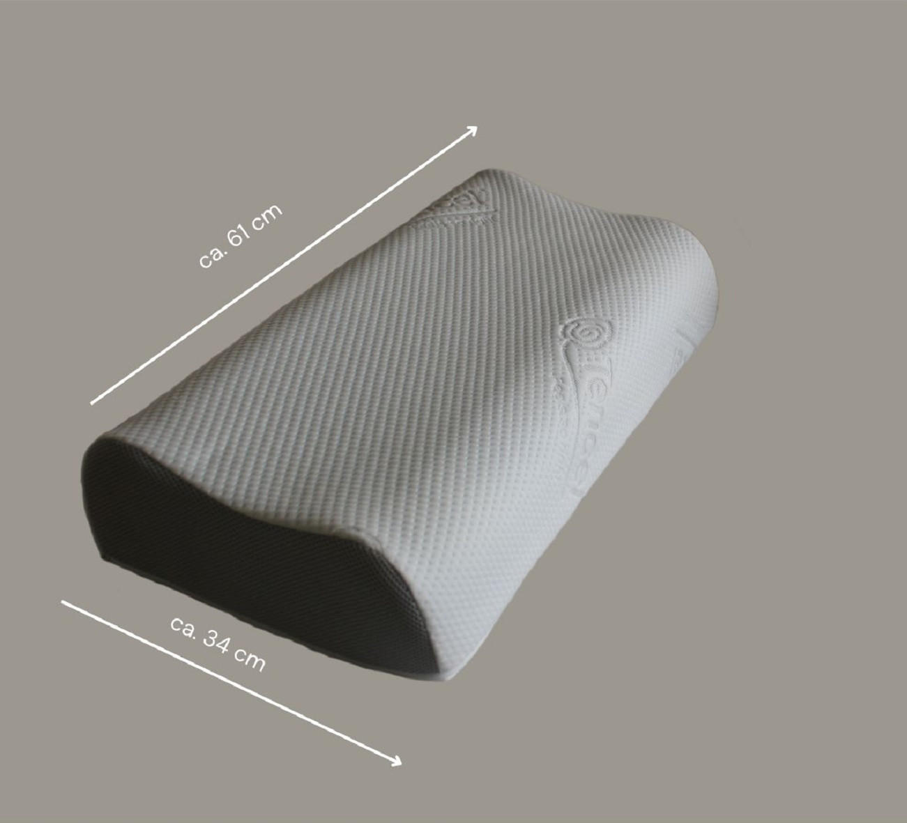 NACKENSTÜTZKISSEN Beasleep V gelochter Viscoschaum - Weiß, Textil (34/61cm) - Bonvionn