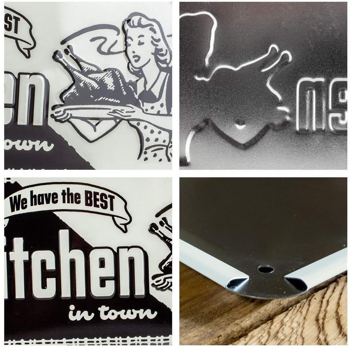 HÄNGESCHILD 10/20 cm Home & Country Best Kitchen - Multicolor, Metall (20/10/0.2cm) - Nostalgic-Art