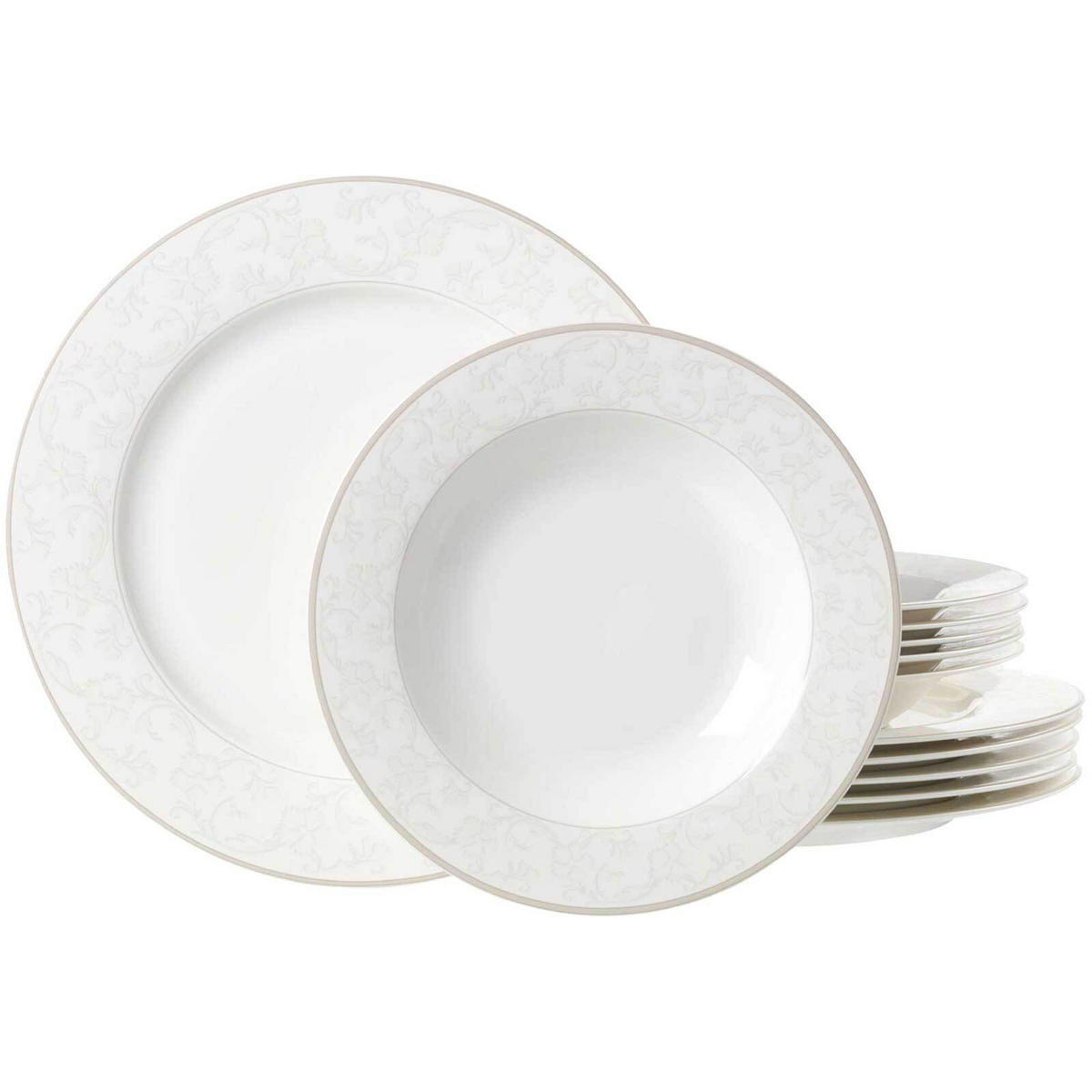 TAFELSERVICE Isabella creme 12er Set - Creme, Keramik (18/28/28cm) - Ritzenhoff Breker