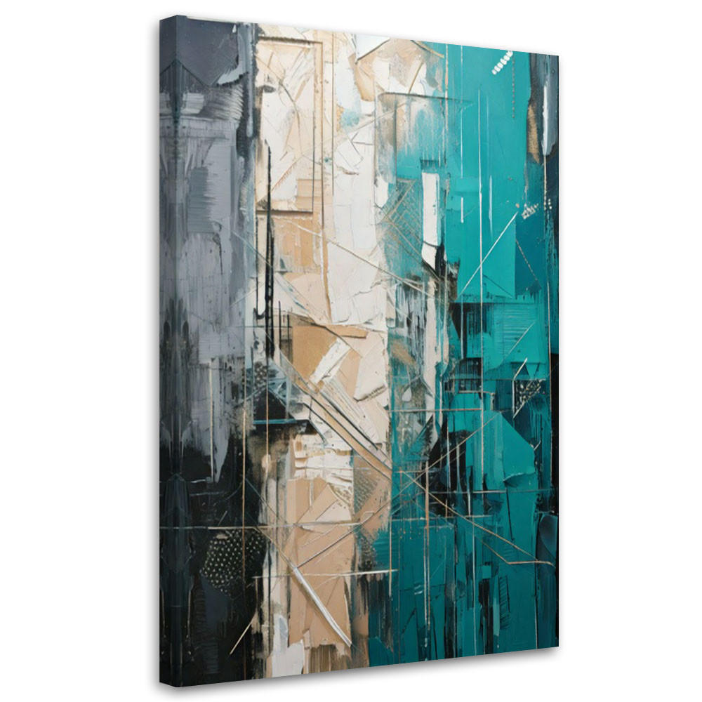 Feeby Leinwandbild Türkis 80x120 cm