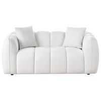 POHOVKA 2-místná Látka Krémově bílá Ness - krémová, textil (170/68/85cm) - Beliani