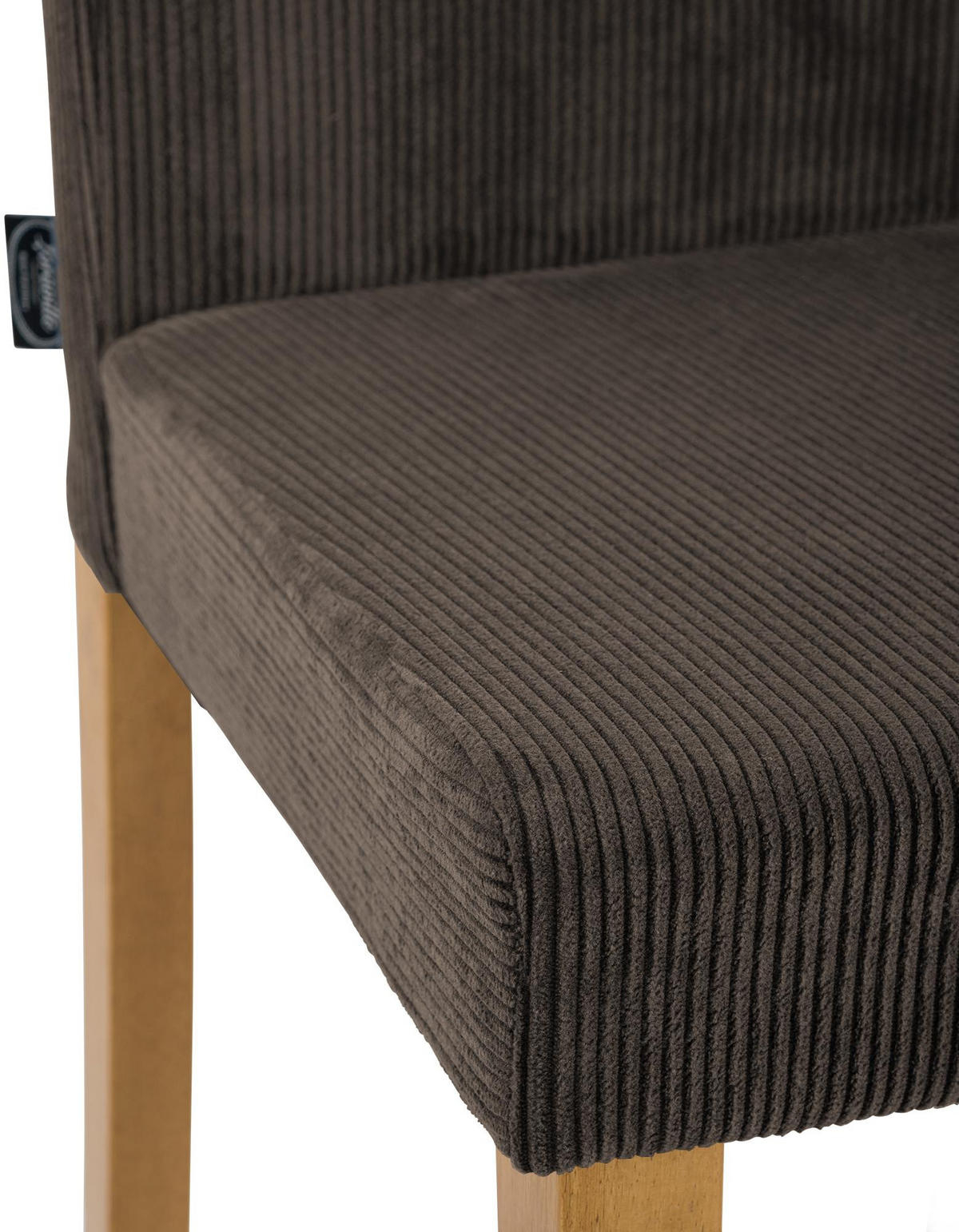 ESSZIMMERSTUHL Cord Braun - Naturfarben/Braun, Holz/Textil (41/91/47cm) - CLP