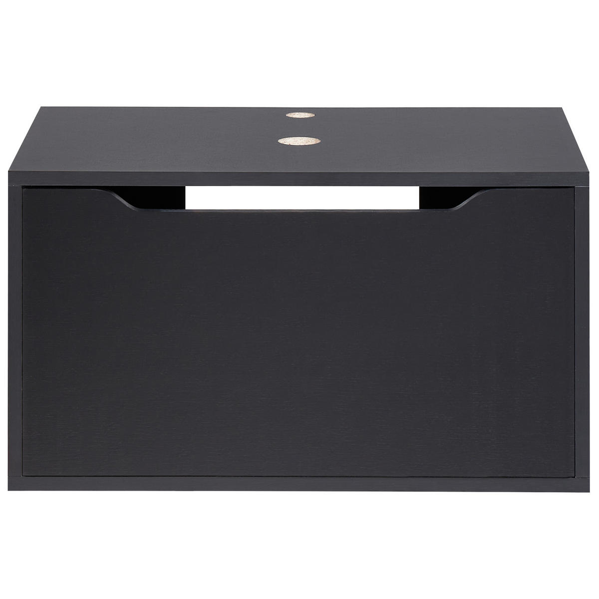 WASCHBECKENUNTERSCHRANK wandmontiertk 60 cm Schwarz Petrolina - Schwarz, Holzwerkstoff (60/33/39cm) - Beliani