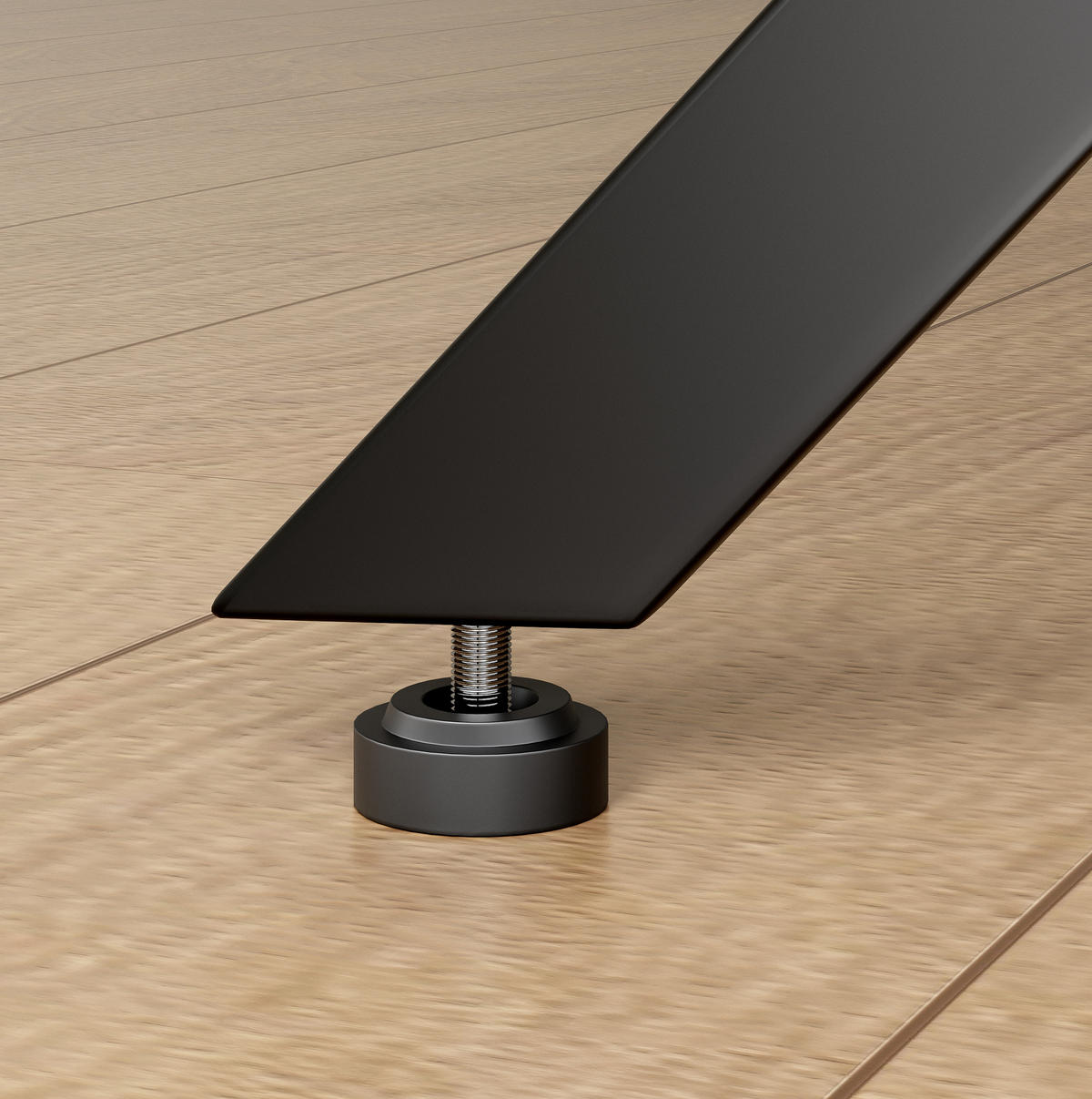 BEISTELLTISCH 80/80/75 cm mit X-Gestell und höhenverstellbaren Füßen, Schwarz - Schwarz, Holzwerkstoff (80/80/75cm) - Redom