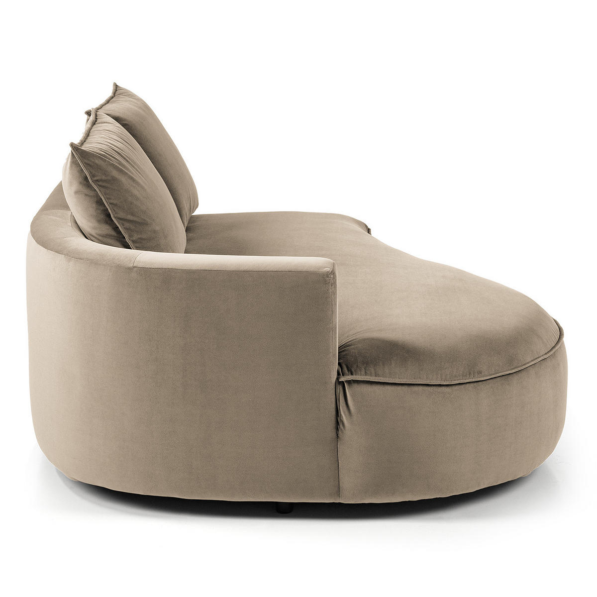 OTTOMANE - modular - Beige/Schwarz, Kunststoff/Textil (196/82/146cm) - home24