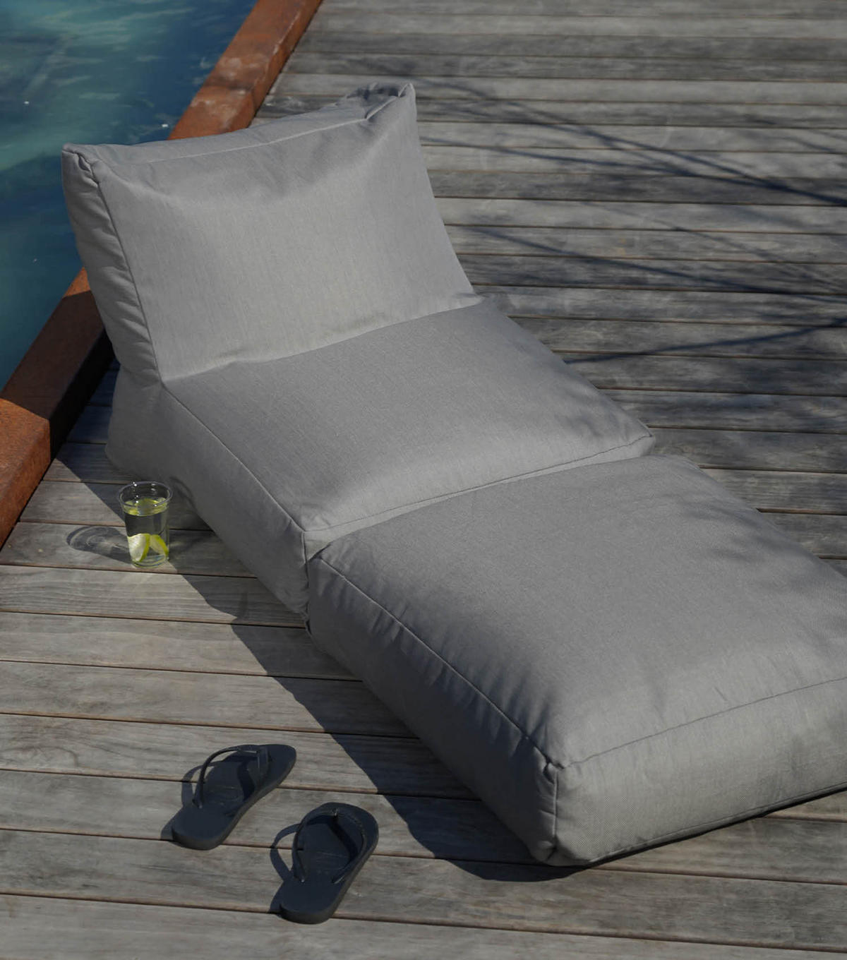 SITZSACK Der Summerdream - Schwarz/Grau, Textil (65/80/75cm) - Mokebo