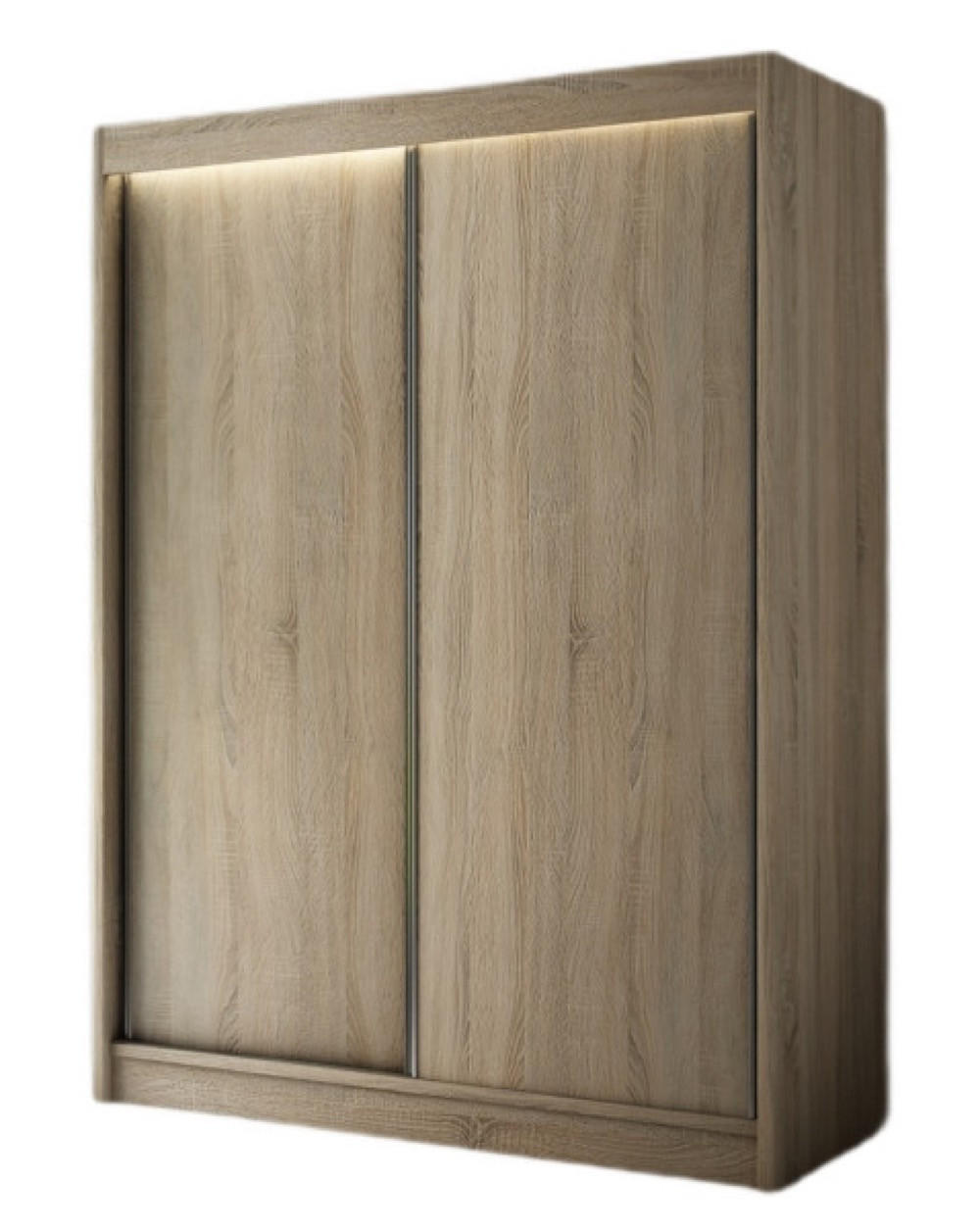 SCHRANK Sonoma Eiche BERGO Schiebetür 200 cm - Sonoma Eiche, Holzwerkstoff (200/215/61cm) - Sepro Meble