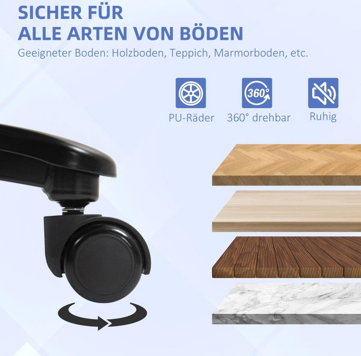 BÜROSTUHL ergonomisch höhenverstellbar 68,5 x 79 x 117-125 cm Polyester Grey - Grau, Kunststoff (79/125/68.5cm) - Meubliv