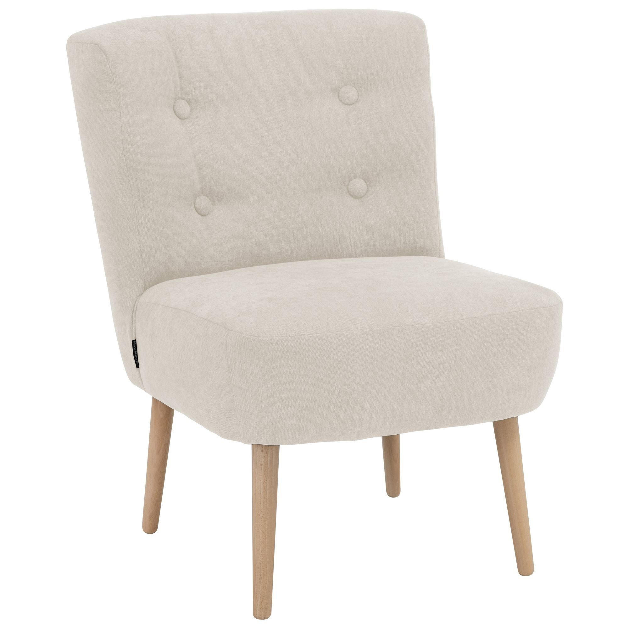 SESSEL Kamle Bezug Flachgewebe Buche natur / beige - Weiß, Kunststoff (68/78/58cm) - 58aufmkessel