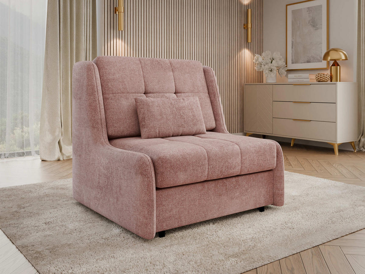SCHLAFSESSEL Viva Elite I - Schwarz/Rosa, Holz/Metall (96/85/98cm) - MIRJAN24